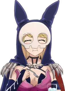 😋 3a08a8ee Animé, Squelette, Manger, Mignon, Masque whatsapp sticker