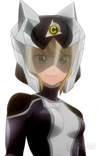 😊 d8e9a3ef Anime, Casque, Dessin animé, Pilote, Fille whatsapp sticker