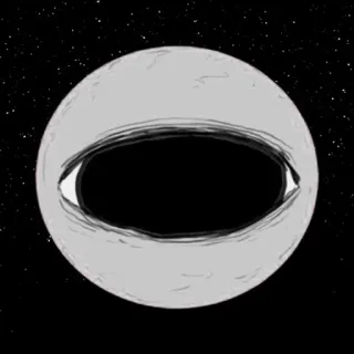 👁 9fabdc77 ojo, luna, espacio, tenebroso, abstracto telegram sticker