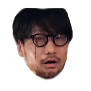 😭 864047b9 Hideo Kojima 小岛秀夫, 游戏设计师, 日语, 肖像 telegram sticker