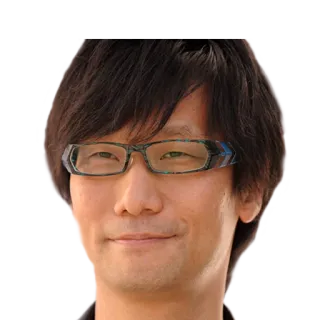 ☺️ b571bde6 Hideo Kojima 小岛秀夫, 游戏设计师, 开发者, 眼镜, 人物, 脸 telegram sticker