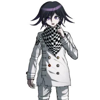 🤔 78a44f9b Kokichi Oma Danganronpa 动漫, 弹丸论破, 王马小吉, 角色, 反派, 棋盘格 telegram sticker
