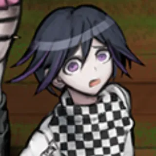 😧 e287b926 Kokichi Oma Danganronpa V3: Killing Harmony 动漫, 漫画, 弹丸论破, 王马小吉, 角色, 表情, 担心 telegram sticker