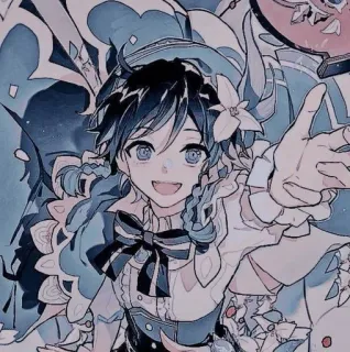 🌟 1a1da5ce Venti Genshin Impact Anime, Trò chơi điện tử, Venti, Genshin Impact, Nhân vật, Fanart, Minh họa telegram sticker