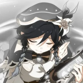 🌟 3f7c71be Venti Genshin Impact venti, genshin impact, anime, trò chơi điện tử, nhà thơ, đàn lia telegram sticker