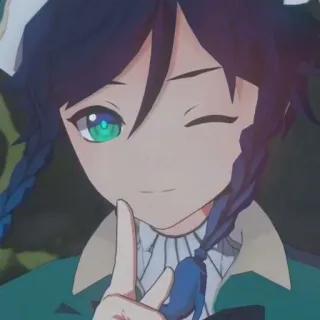 🌟 5b104e1d Venti Genshin Impact Anime, Venti, Genshin Impact, Trò chơi điện tử, Nhân vật, Dễ thương, Nháy mắt telegram sticker