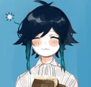 🌟 9266e1d8 Venti Genshin Impact Venti, Genshin Impact, anime, trò chơi điện tử, nhân vật, cười, bia, rượu telegram sticker