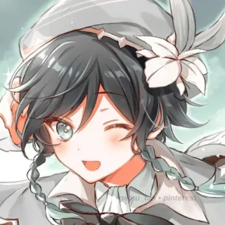 🌟 cc156fac Venti Genshin Impact Venti, Genshin Impact, anime, game, nhân vật, dễ thương, nháy mắt, con trai telegram sticker