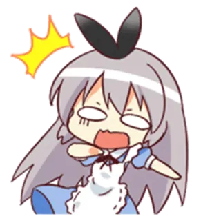 😳 ab4fcb4d anime, cartoon, girl, chibi, excited, surprised, shocked whatsapp sticker