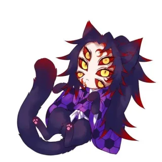 🌙 71c062bb Аниме, Демон, Монстр, Иллюстрация, Чиби, Существо telegram sticker