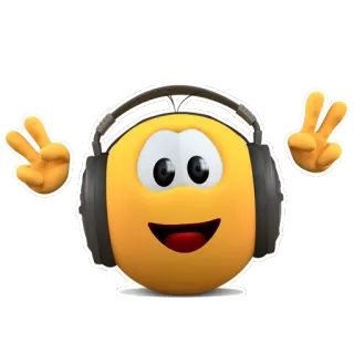 🤘 b3dfd82c emoji, headphones, music, listening telegram sticker