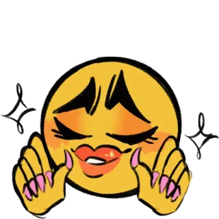 🥰 af66769e Emoji, Ekspresi, Feminin, Bibir, Kuku, Kecantikan telegram sticker