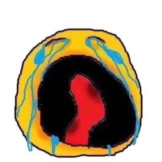 😢 f26bbe76 Emoji, Menangis, Sedih, Ekspresi, Kesedihan, Emoticon telegram sticker