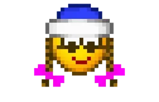 🧑‍🎄 2a8a3170 Pixel art, Emoji, Personaje, Invierno, Sombrero telegram sticker