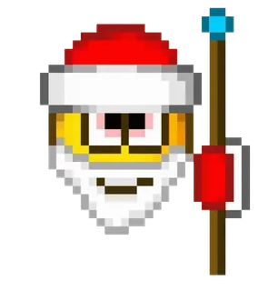 🎅 33eec9ab Santa, Navidad, Pixel Art, Emoji telegram sticker
