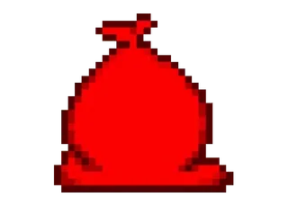 🎁 99537628 rojo, pixel art, saco telegram sticker