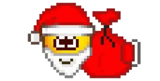 🎅 bdac1236 Santa Claus, Navidad, Fiestas, Emoji, Pixel Art, festivo telegram sticker