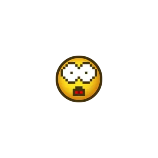 😦 542613f2 Emoji, Terkejut, Kaget, Wajah Kuning, Kartun telegram sticker