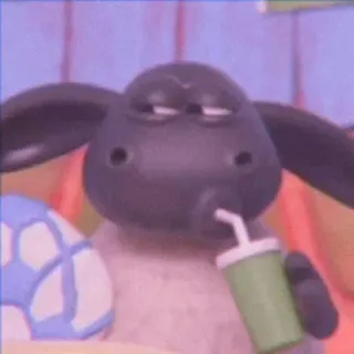 🍄 19ca9551 Shaun the Sheep owca, kreskówka, napój, animowany, zwierzę telegram sticker