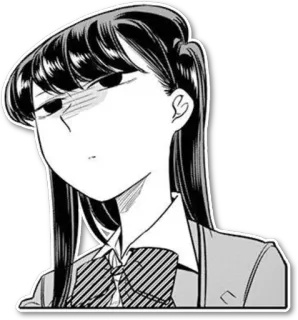 😨 37a6ea46 Komi Shouko Komi Can't Communicate Аниме, Манга, Komi Can't Communicate, Коми Сёко, милый, Стикер whatsapp sticker