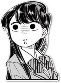😡 4eb131da Komi Shouko Komi Can't Communicate Аниме, Манга, Komi can't communicate, Коми Сёко, Милый, Выражение, В шоке whatsapp sticker