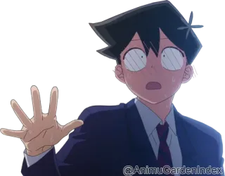 😳 0bab7b62 Komi Komi Can't Communicate @AnimuGardenIndex anime, komi can't communicate, komi, shocked, embarrassed whatsapp sticker