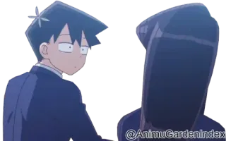 😶 4813af3a @AnimuGardenIndex anime, komi can't communicate, cartoon, character whatsapp sticker