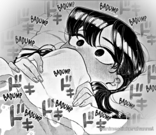 😳 20749ce4 Komi Shouko Komi Can't Communicate BADUMP ドキ Anime, Manga, Komi non riesce a comunicare, Carino, Battito cardiaco, Komi Shouko telegram sticker