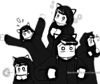 🥳 8b902248 Anime, Cartone animato, Personaggio, Kawaii, Orecchie da gatto telegram sticker