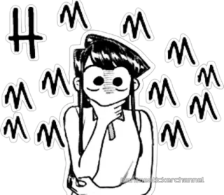 🤔 a96b4c73 Komi Shouko Komi Can't Communicate Hm Anime, Manga, Komi can't communicate, Komi Shouko, Pensare, Hm telegram sticker