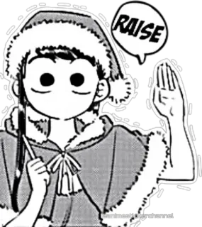 😊 b224d099 RAISE Alzare la mano, Domanda, Risposta, Manga, Anime telegram sticker