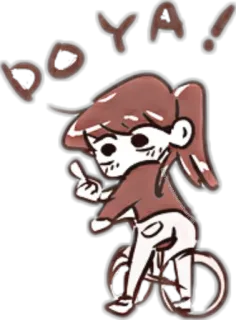 😁 b8237590 DO YA! Cartone animato, Dito medio, Offensivo, Scortese, Gesto, Bici, Ciclismo telegram sticker