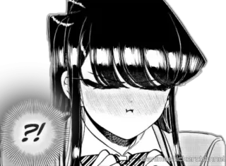 😳 f0deafe4 ?! Anime, Manga, Punto di domanda, Komi can't communicate, Confuso/a, Espressione, Carino/a telegram sticker