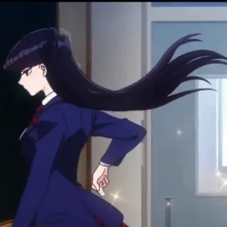 🦋 03f1e5d0 Komi Shouko Komi Can't Communicate Anime, Komi Can't Communicate, Komi Shouko, Uniforme escolar, Lindo, Manga whatsapp sticker