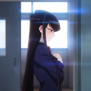 🦋 7b1fd4a2 Komi Shouko Komi Can't Communicate Komi no puede comunicarse, Anime, Uniforme escolar, Komi Shouko, Chica anime whatsapp sticker