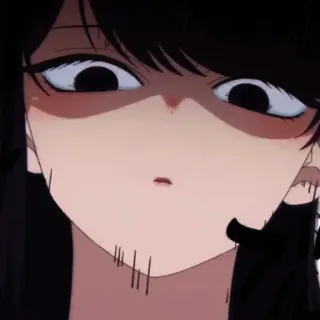 🦋 bbd357bb Komi Shouko Komi Can't Communicate Anime, Komi Can't Communicate, Komi Shouko, Manga, Expresión, Dibujo animado whatsapp sticker