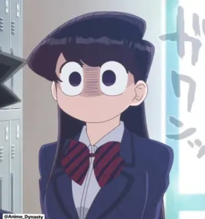 😳 050b6998 Komi Shouko Komi Can't Communicate Anime, Komi can't communicate, Komi Shouko, Kawaii, Manga, Đồng phục học sinh telegram sticker