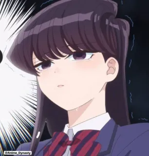 😥 129d185b Komi Shouko Komi Can't Communicate Anime, Komi không thể giao tiếp, Komi Shouko, Đồng phục học sinh, Dễ thương, Manga, Phim hoạt hình telegram sticker