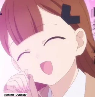 😁 1b44840b Anime, Hoạt hình, Cô gái, Vui vẻ, Cười, Nhân vật telegram sticker