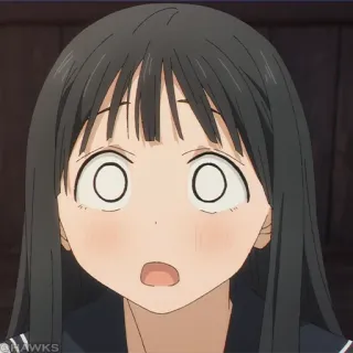 🍥 0c087de7 anime, dziewczyna, zszokowana, zaskoczona, postać telegram sticker