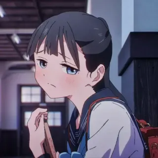 🍥 20c51459 Anime, Dziewczyna, Mundur szkolny, Kreskówka telegram sticker