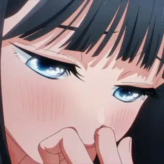 🍥 3988b39d Anime, Dziewczyna, Kobieta, Słodkie, Oczy, Twarz, Portret telegram sticker