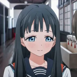 🍥 498f03da Anime, Dziewczyna, Mundur szkolny, Kreskówka telegram sticker