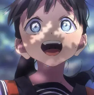 🍥 5e04b339 dziewczyna anime, mundurek szkolny, uśmiechnięta, radosna, kreskówka, animacja telegram sticker