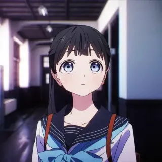 🍥 6434dccb Anime, Dziewczyna, Mundur szkolny, Postać, Sztuka, Ilustracja telegram sticker