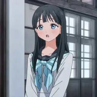 🍥 6beca109 Anime, Dziewczyna, Mundur szkolny, Urocza telegram sticker