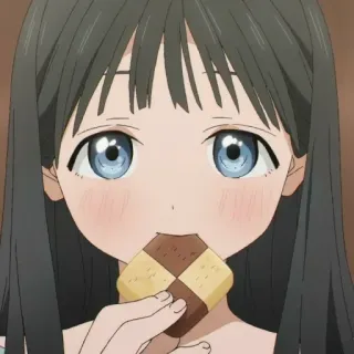 🍥 7d9c2631 Anime, Dziewczyna, Ciasteczko, Uroczy telegram sticker