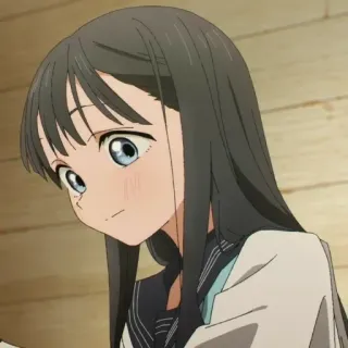 🍥 87c99208 Anime, Dziewczyna, długie włosy, Kreskówka, Postać, Portret telegram sticker