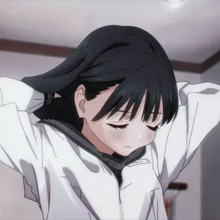 🍥 8973da4b Anime, Dziewczyna, Mundur, Uroczy telegram sticker