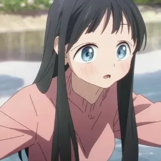 🍥 948cf054 anime, dziewczyna, kreskówka, długie włosy telegram sticker